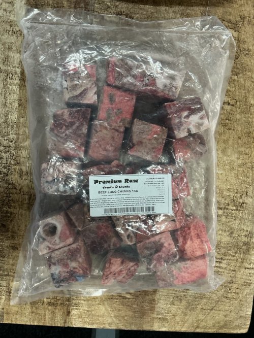 Beef lung chunks